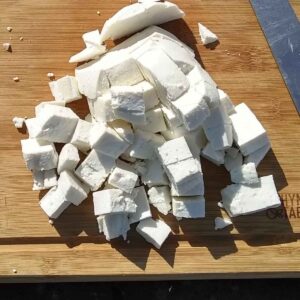 queso fresco cheese recipe cubed fresh cheese ready for recipe