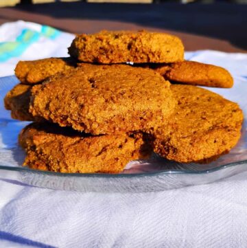 plate full of sweet potato cookies