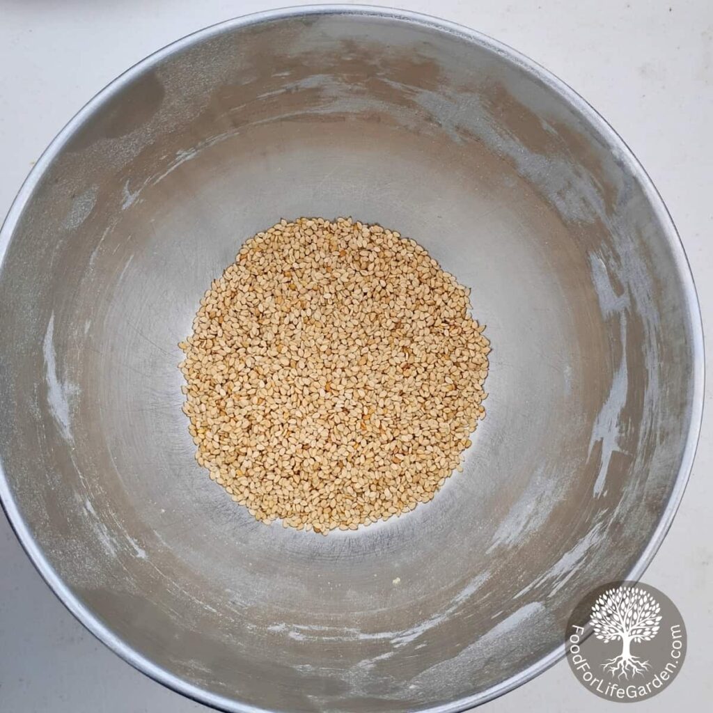 bowl with sesame seeds