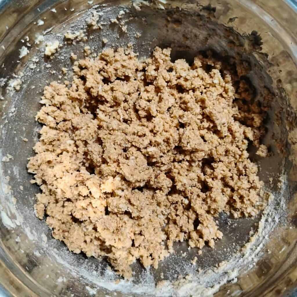 crumbles for making cookie dough.