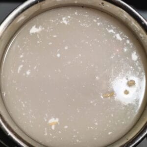 Rice soaking in whey water